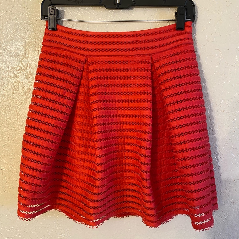 Express Red High Waist Skirt